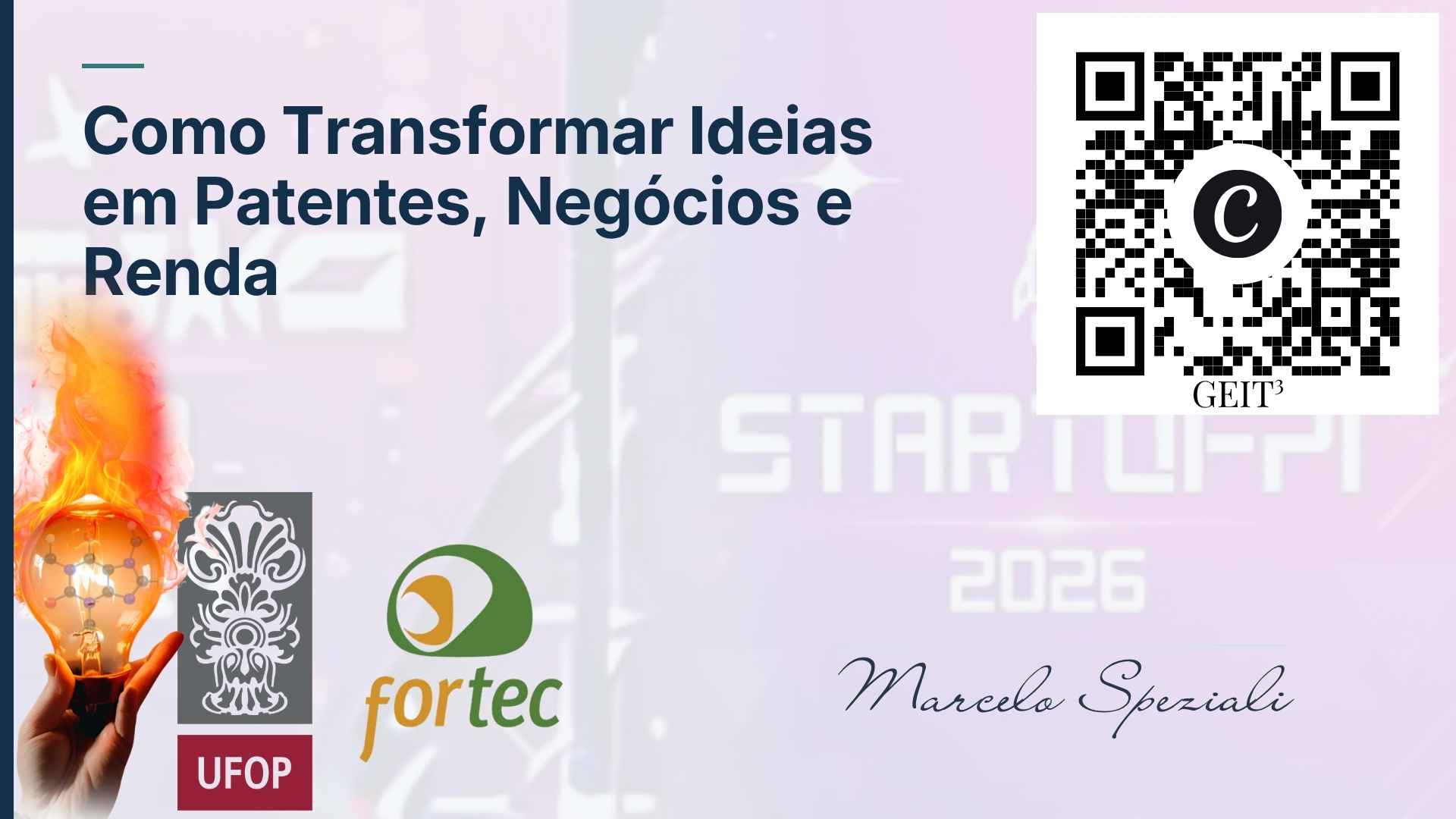 Palestra dada durante o StartUFPI - 2026